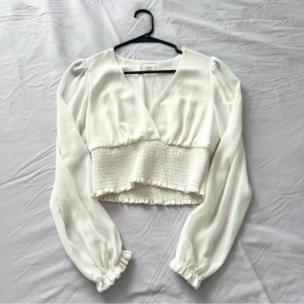 aritzia wilfred wistful blouse